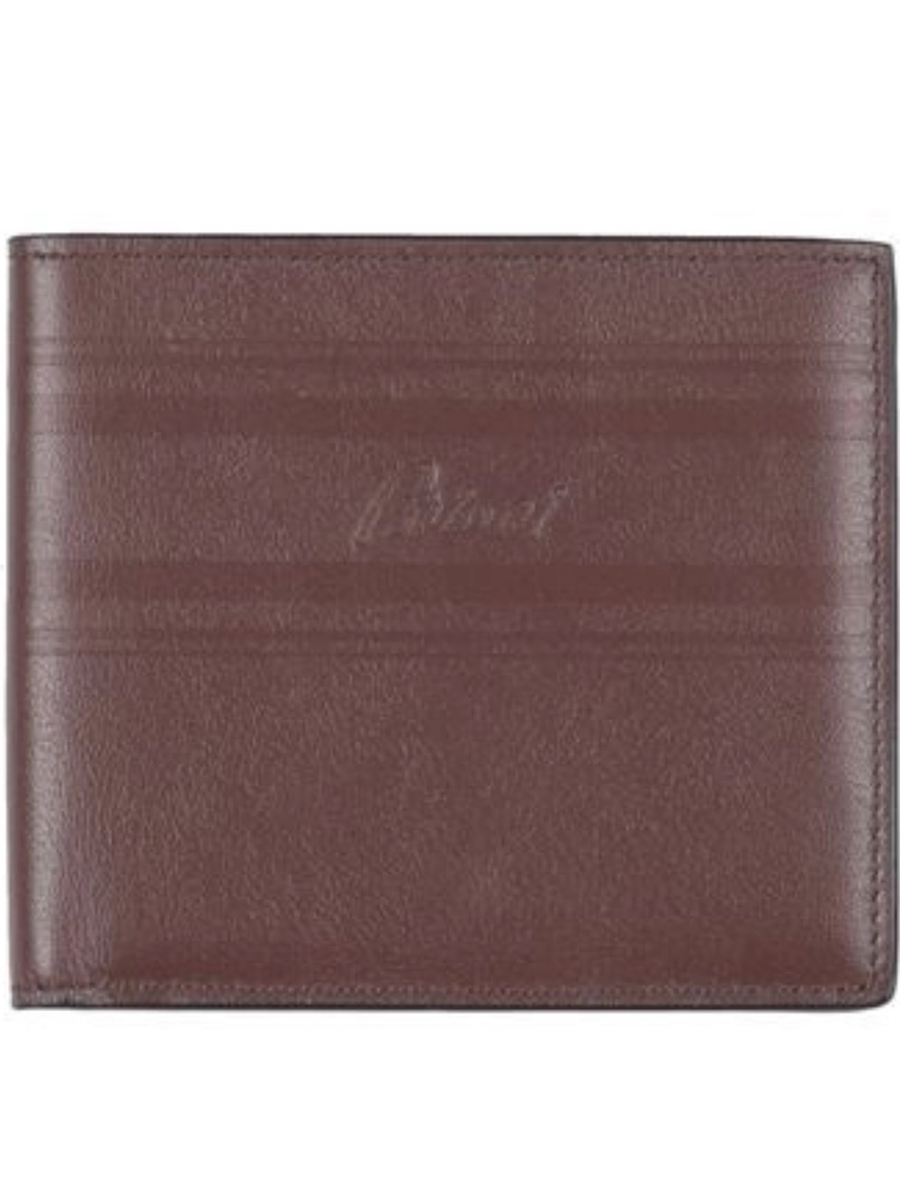 New Brioni Men Classic Leather Wallet Brown
